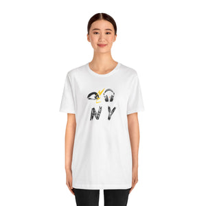 Eye Love NY Headphones White Tee