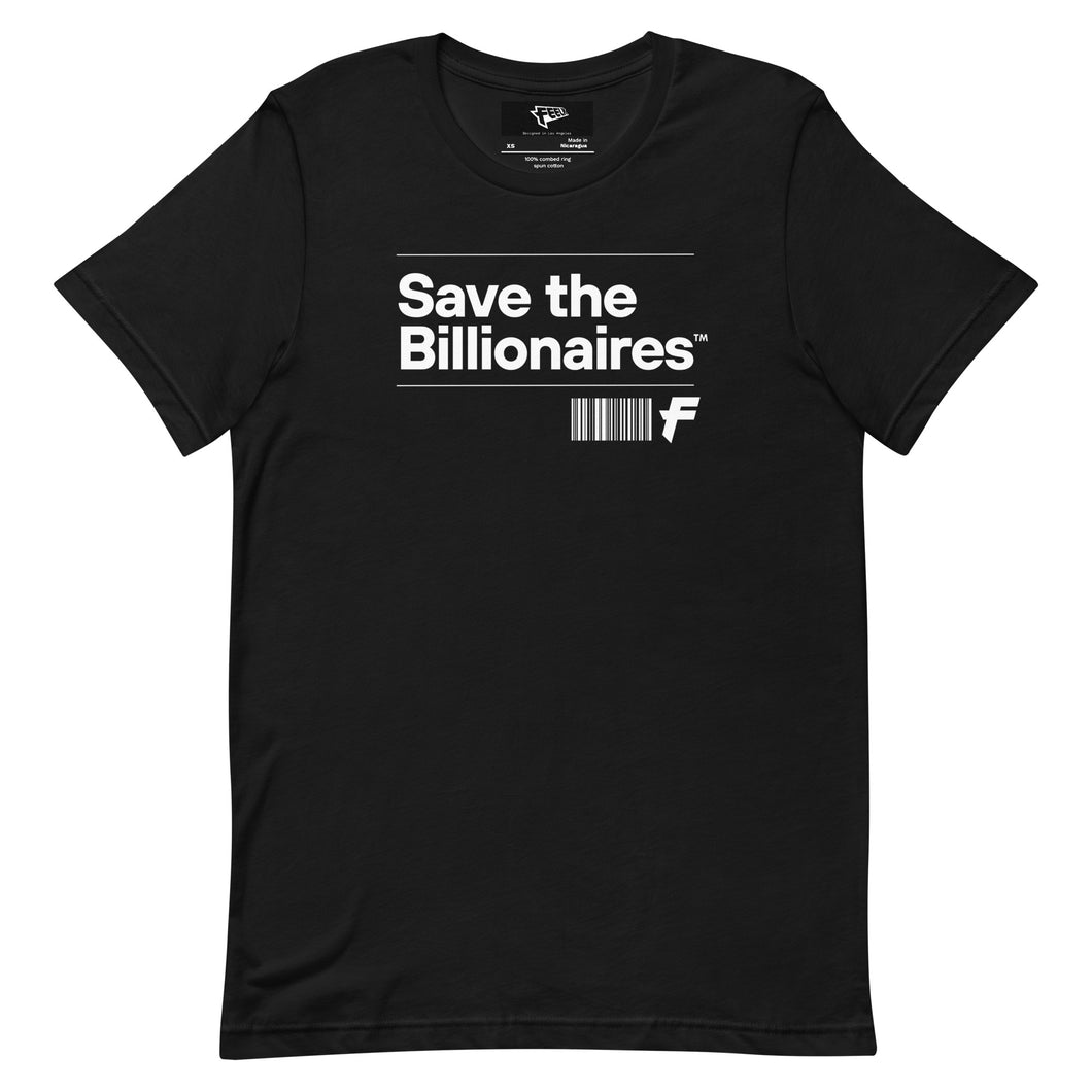 Save the Billionaires Black T-Shirt